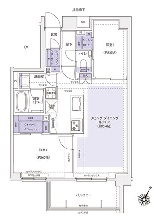 桜木町駅 徒歩7分 6階の物件間取画像